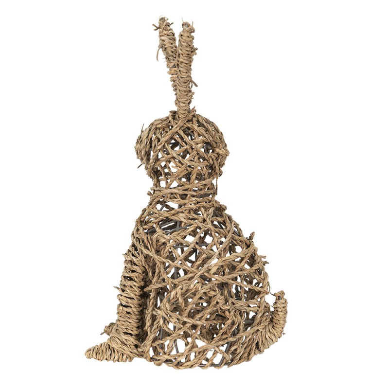 6RO0592 Figurine Rabbit 25x42 cm Brown Seagrass Home Accessories