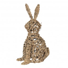 26RO0592 Figurine Rabbit 25x42 cm Brown Seagrass Home Accessories