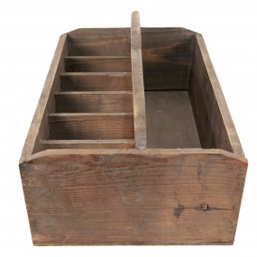 25H0572 Wooden Box 88x32x23 cm Brown Wood Storage Chest
