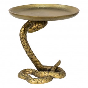 26AL0062 Decorative Bowl Snake Ø 21x24 cm Gold colored Aluminium Fruit Bowl