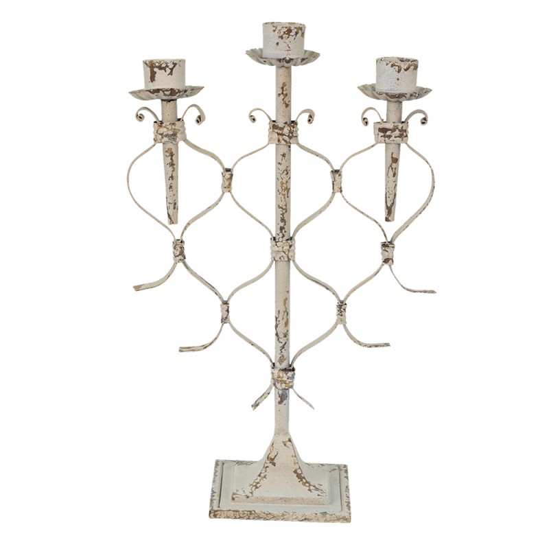 6Y5263 Candle holder 28x12x42 cm White Metal