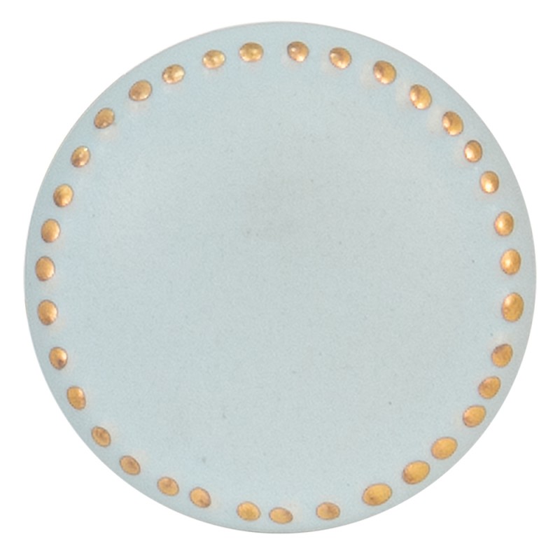 65061 Pomello Ø 4 cm Blu Color oro Ceramica Pomello per mobili