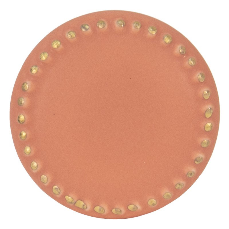 65063 Pomello Ø 4 cm Arancione Color oro Ceramica Pomello per mobili