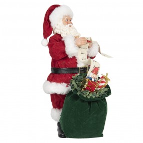 264651 Figurine Santa Claus 28 cm Red Green Textile Figurine