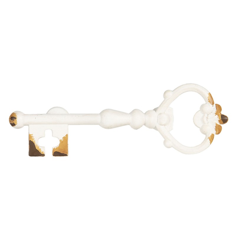 64652 Handle Key 12 cm White Iron Kitchen Handle