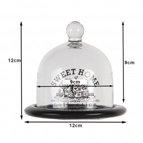 26GL3410 Cloche Ø 12x12 cm Glass Glass Bell Jar