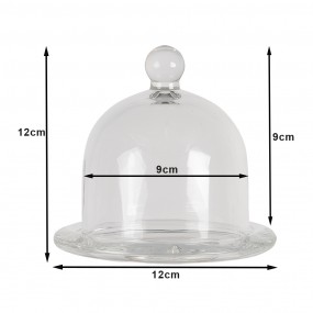26GL3420 Cloche Ø 12x12 cm Glass Glass Bell Jar