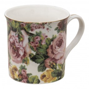 2PFMU Mug 330 ml Rose Porcelaine Fleurs Tasse à thé
