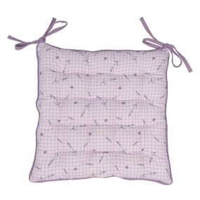 2LAG29 Stuhlkissen Schaumstoff 40x40 cm Violett Weiß Baumwolle Lavendel Quadrat Sitzkissen