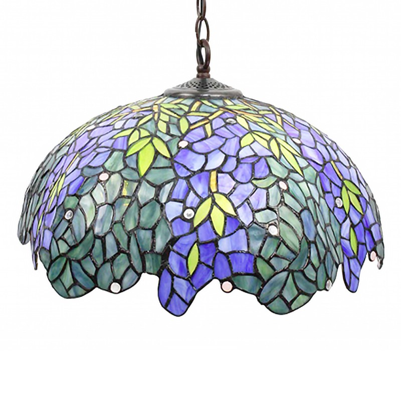 Metal Tiffany Glass Green Table 5LL-6182 Pendant 45x126 Dining Blue Lamp Lamp cm Ø