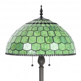 25LL-6042 Lampada da terra Tiffany Ø 51x165 cm Verde Vetro Lampada da terra