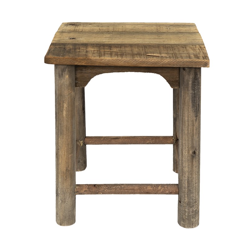 6H2224 Plant Table 30x30x32 cm Brown Wood Plant Stand