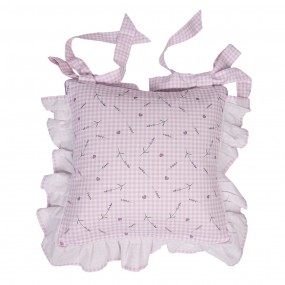 2LAG25 Kissenbezug für Stuhlkissen 40x40 cm Violett Weiß Baumwolle Lavendel Quadrat Dekokissen