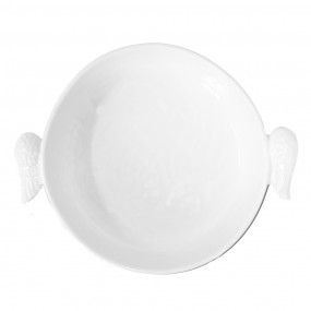 2WINPS Serving Platter 800 ml White Ceramic Wings Presentation Plate