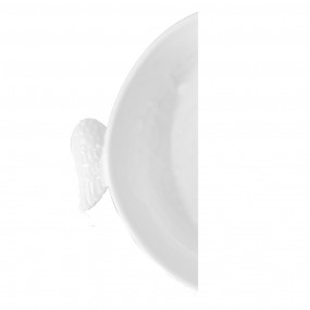 2WINPS Servierplatte 800 ml Weiß Keramik Flügel Prásentierteller