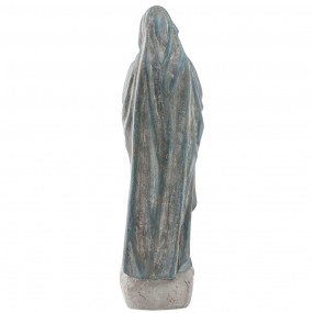 25PR0037 Statuetta Maria 78 cm Beige Blu  Poliresina