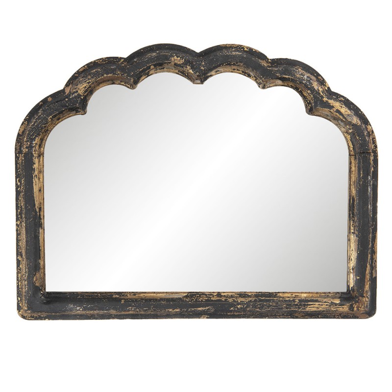 62S148 Miroir 66x51 cm Couleur or Bois Verre Rectangle Grand miroir