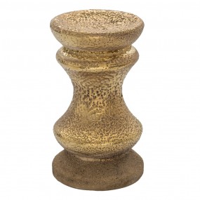 26CE1303 Candle Holder 19 cm Golden color Ceramic Round