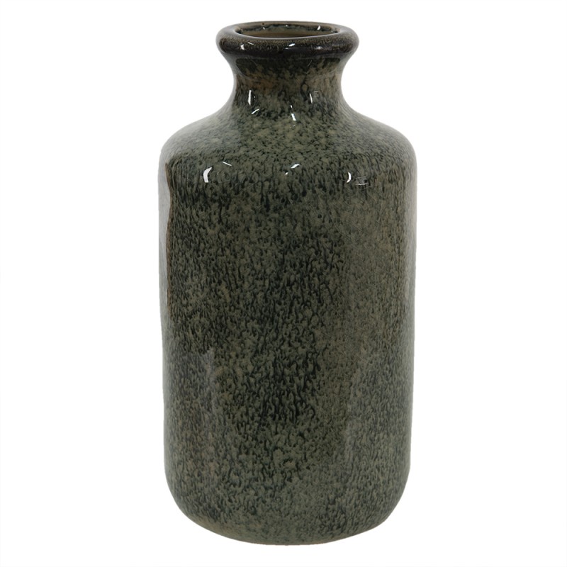 6CE1408XL Vase Ø 12x26 cm Green Ceramic Decorative Vase