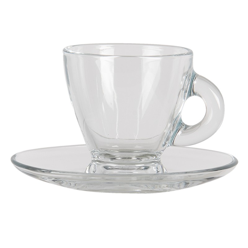 6GL3418 Cup and Saucer 85 ml Glass Tableware