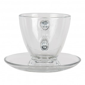 26GL3418 Kop en schotel  85 ml Glas Servies