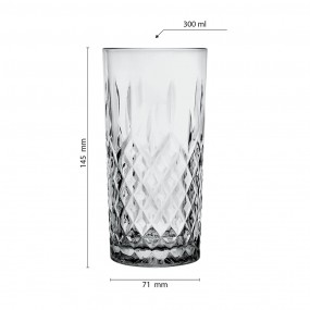 26GL3470 Bicchiere d'acqua 300 ml Grigio Vetro Bicchiere