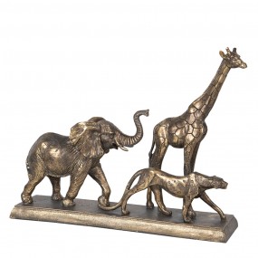 26PR2823 Figurine Animals 44x10x33 cm Gold colored Polyresin Animals Home Accessories