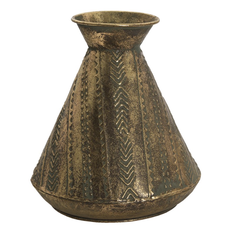 6Y4522 Vase Ø 27x30 cm Copper colored Metal Round Decorative Vase