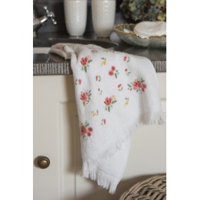 2CTLRC1 Guest Towel 40x66 cm Pink Cotton Flowers Toilet Towel