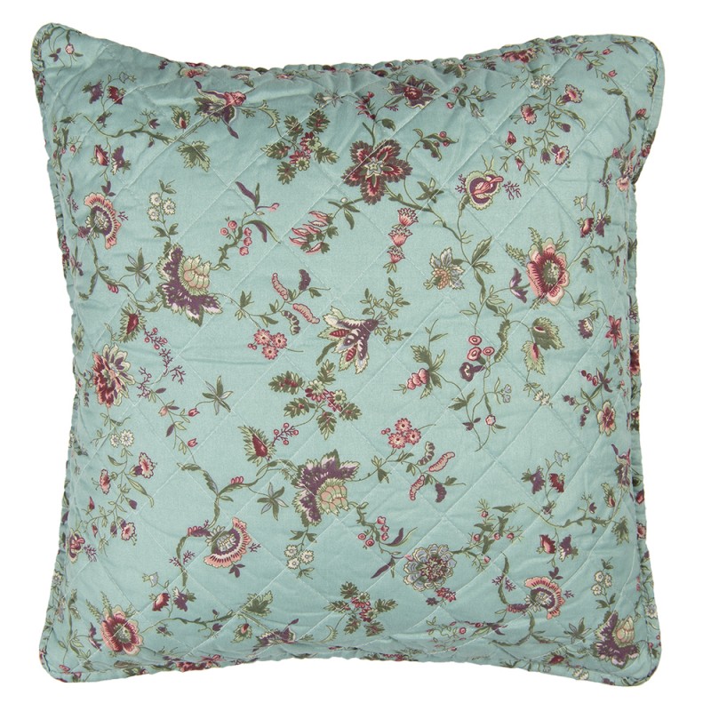 Q187.030 Cushion Cover 50x50 cm Turquoise Polyester Square Pillow Cover