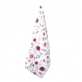 2RUR42 Asciugamani da cucina 50x70 cm Bianco Rosa  Cotone Rose Rettangolo Strofinacci