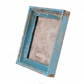 22F0860 Photo Frame 18x24 cm Blue Beige Wood Rectangle Picture Frame