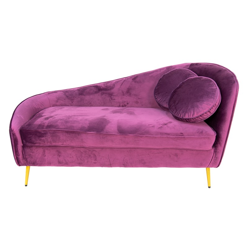 50559 Loungebank 2-Sitzer 2-Zits Violett Holz Textil Sitzbank