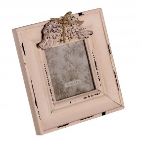 22F0888 Photo Frame 7x7 cm Pink MDF Wings Picture Frame