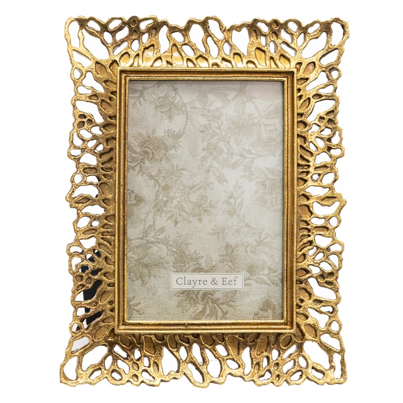 2F0931 Photo Frame 10x15 cm Gold colored Plastic Rectangle Picture Frame