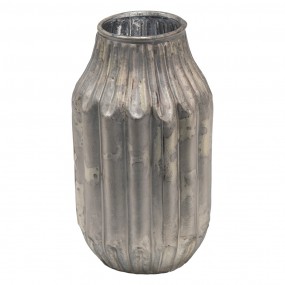 26GL3580 Vase 5x8x15 cm Grey Glass Glass Vase