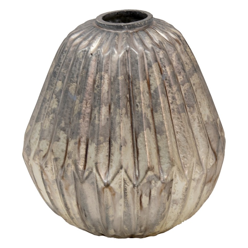 6GL3582 Vase 10x10x11 cm Couleur cuivre Verre Vase en verre