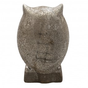 26CE1306 Statuetta Gufo 23 cm Grigio Ceramica Accessori per la casa