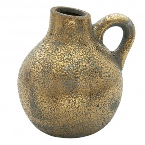 26CE1320 Vase 19x17x20 cm Goldfarbig Keramik Dekoration Vase