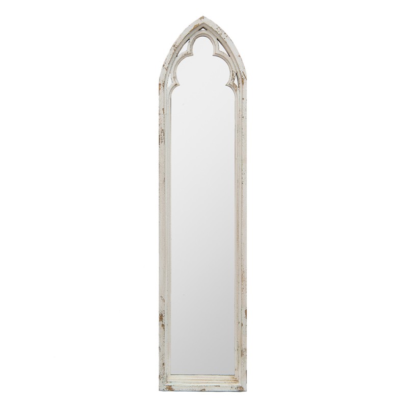 52S280 Miroir 28x120 cm Blanc Bois Grand miroir