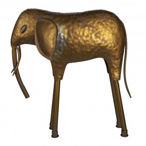 26Y4296 Figurine Éléphant 50x16x50 cm Couleur cuivre Métal Accessoires de maison