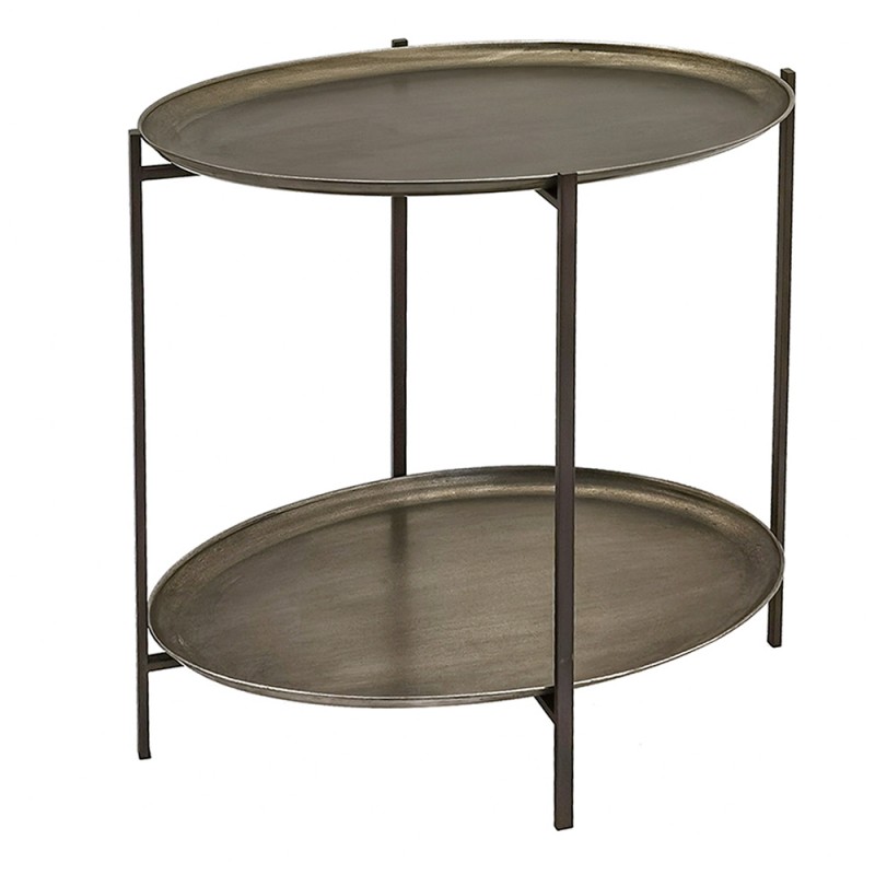 5Y1095 Side Table 65x45x61 cm Brown Iron