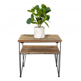 265093 Side Table 38x26x36 cm Brown Wood