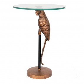 26AL0059 Side Table Parrot Ø 38x53 cm Copper colored Glass