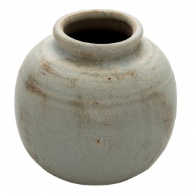 26CE1327 Vaso  8 cm Beige Ceramica Rotondo Vaso di decorazione