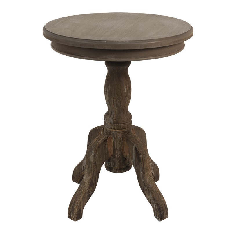 5H0535 Side Table Ø 50x65 cm Brown Wood Round