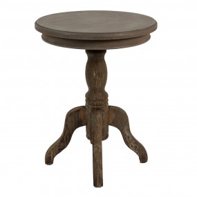 25H0535 Side Table Ø 50x65 cm Brown Wood Round
