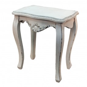 25H0538 Side Table 52x35x58 cm White Wood Plastic
