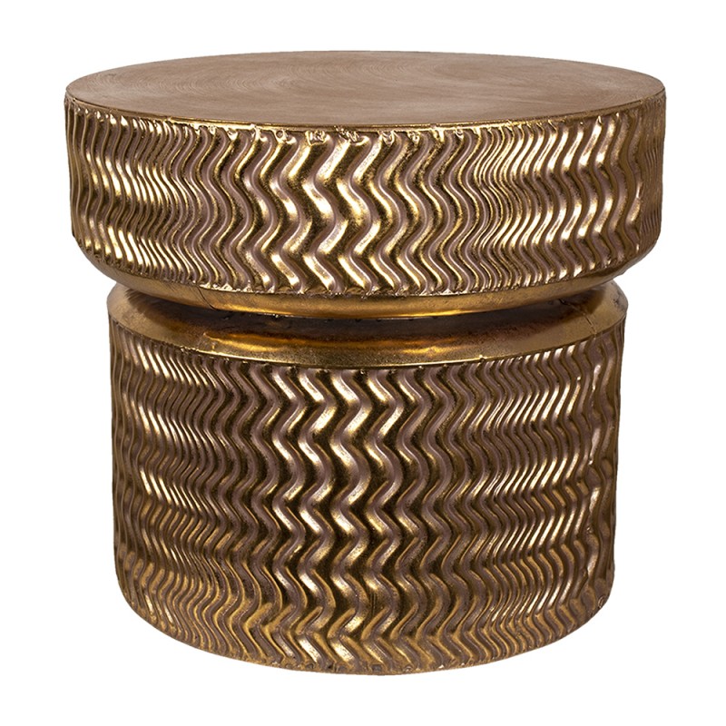 5Y0957 Side Table Ø 58x52 cm Gold colored Metal Round Plant Table