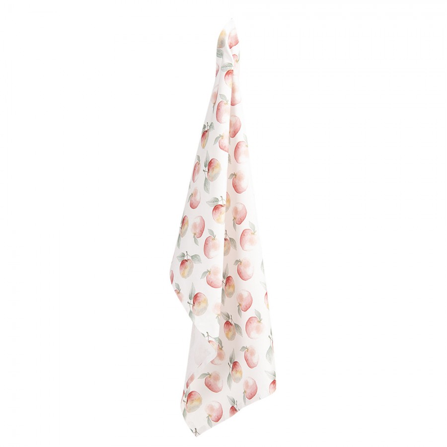 Cute Strawberry Kitchen Hand Towel with Hanging Loop, Polka